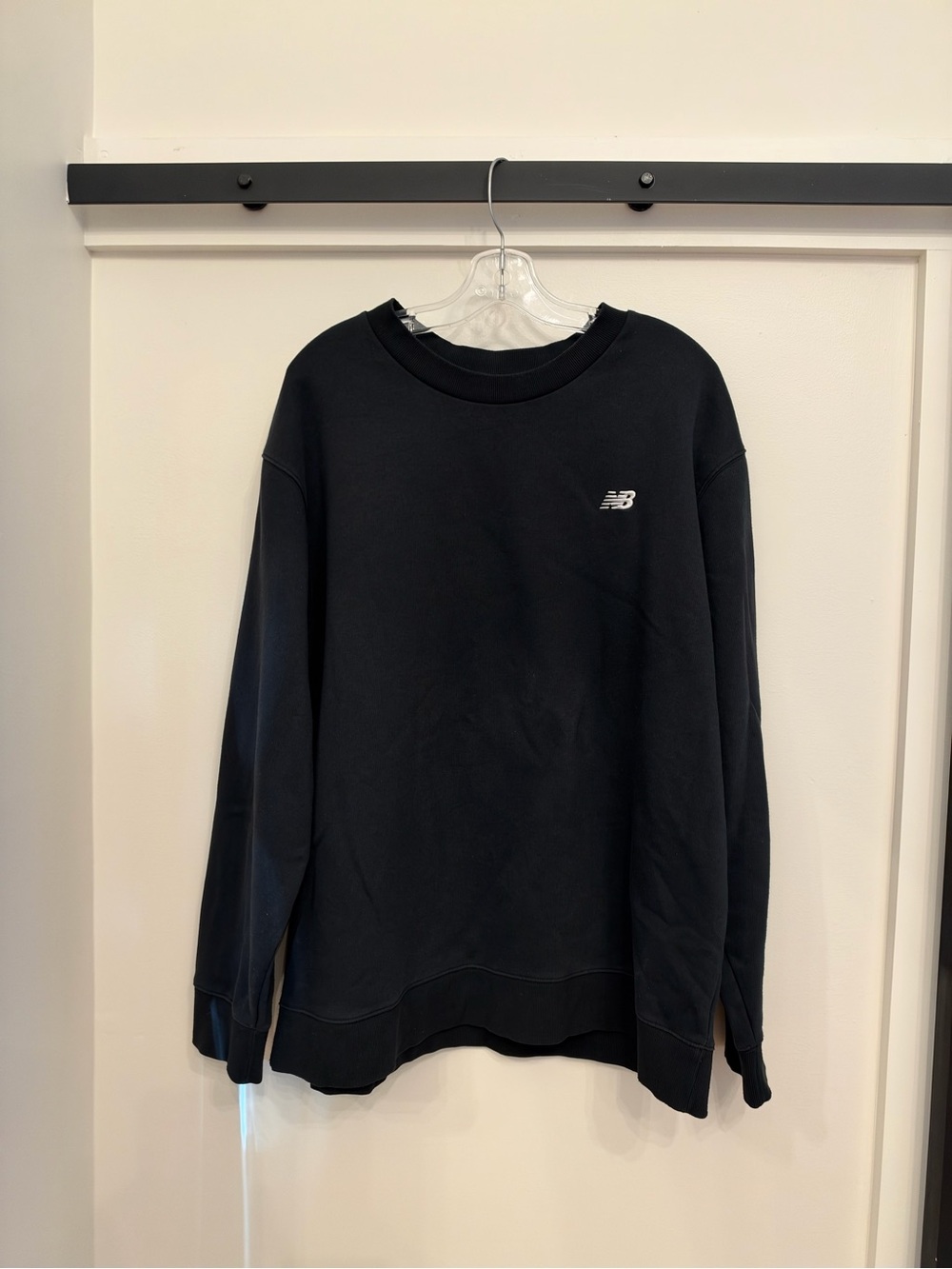 New Balance Black Crewneck Sweatshirt with Small Logo